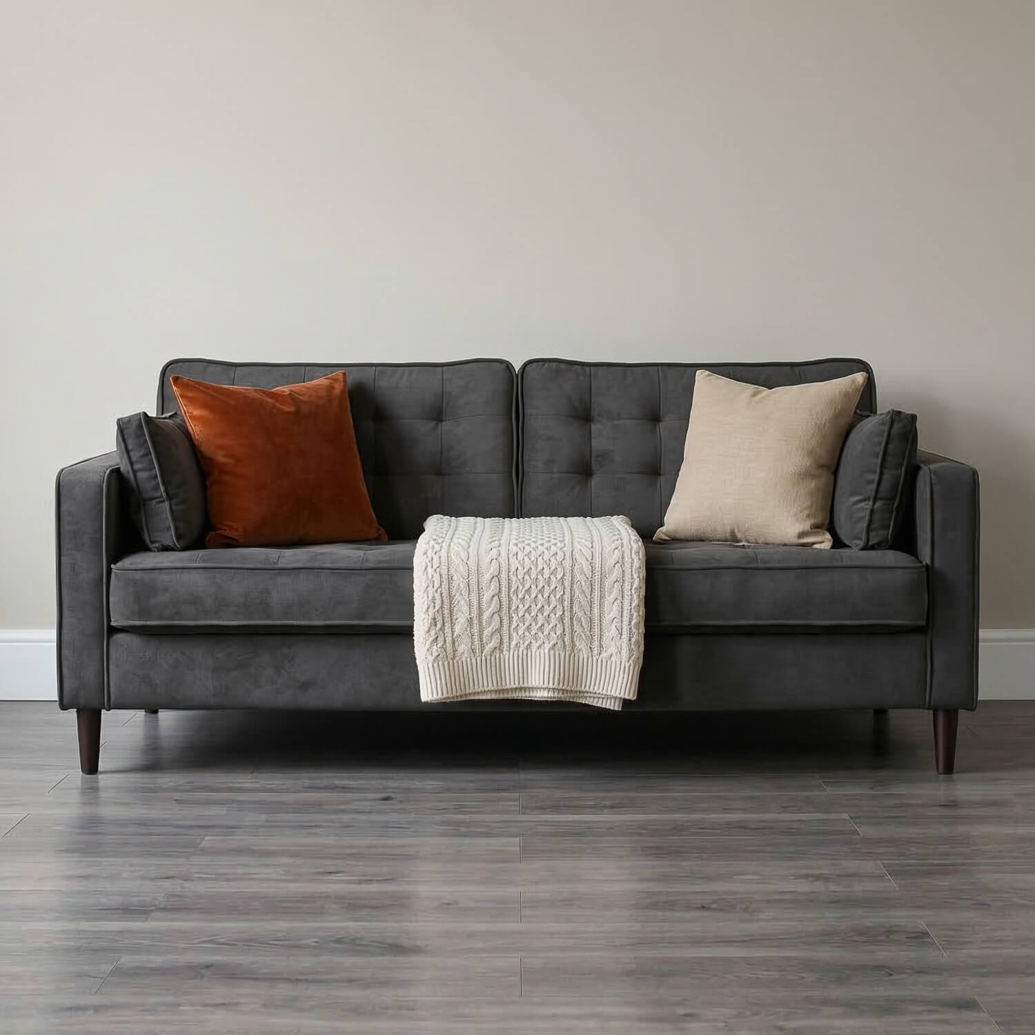 Pico Grey 3 Seater Sofa