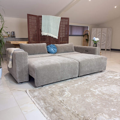 Prescott Beige 3 Seater Power Slider Sofa