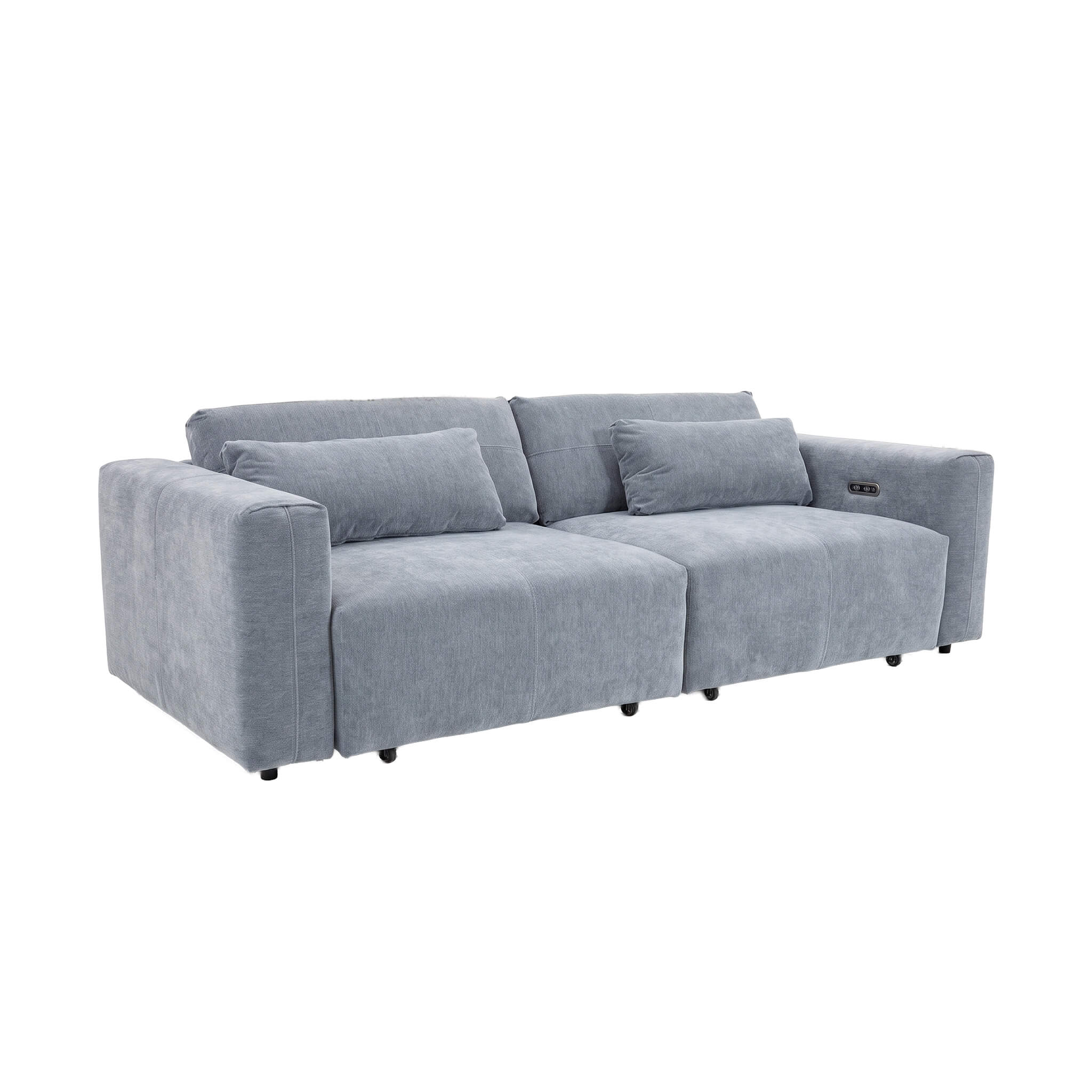 Prescott Grey 3 Seater Power Slider Sofa