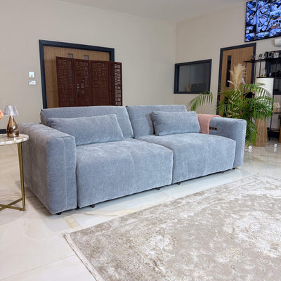 Prescott Grey 3 Seater Power Slider Sofa