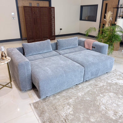 Prescott Grey 3 Seater Power Slider Sofa