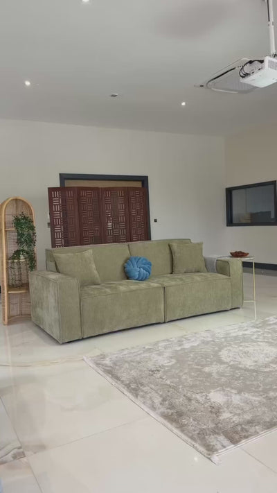 Houston Beige 3 Seater Power Slider Sofa