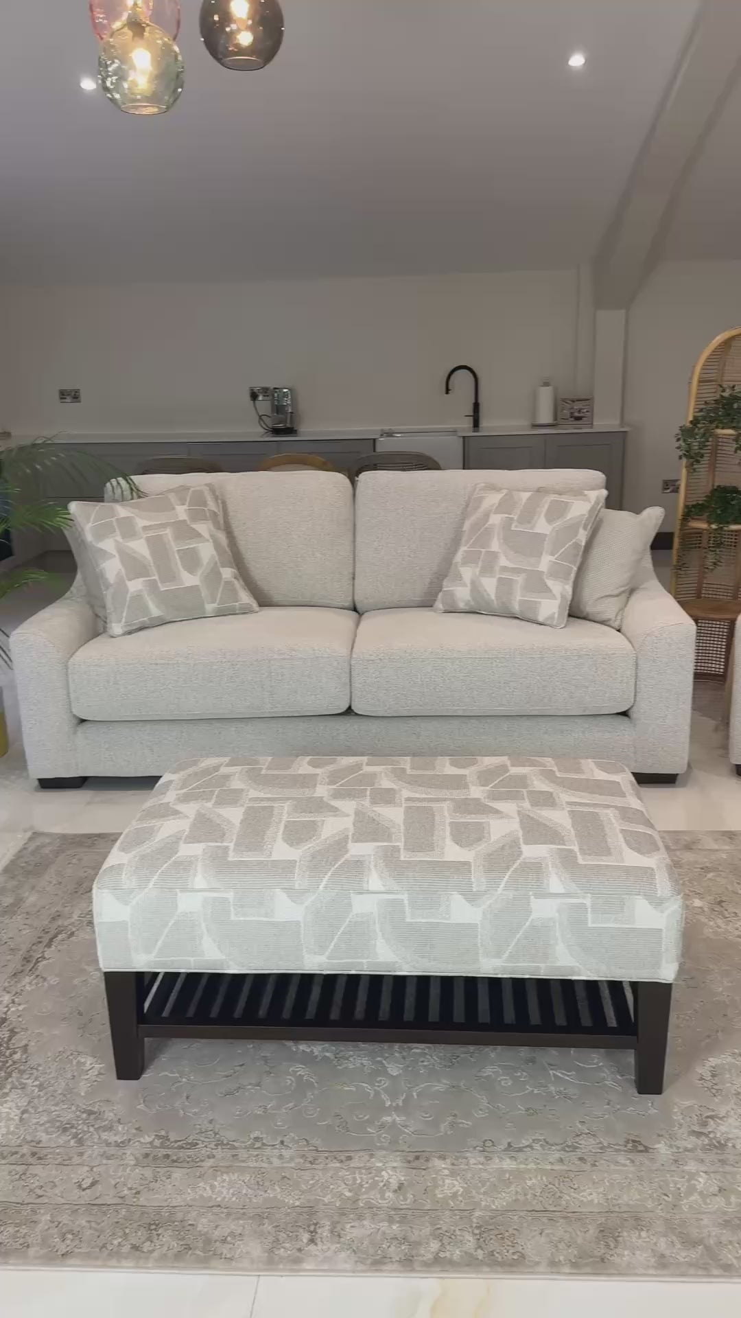 Douglas Beige Footstool