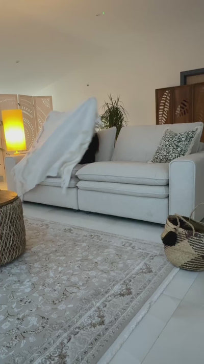 Florence Grey 3 Seater Power Slider Sofa