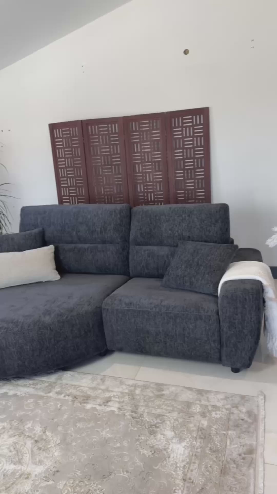 Denver Black Left Power Corner Recliner Sofa