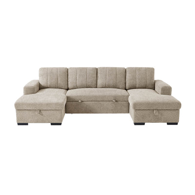 Rene Beige U Shape Corner Sofa