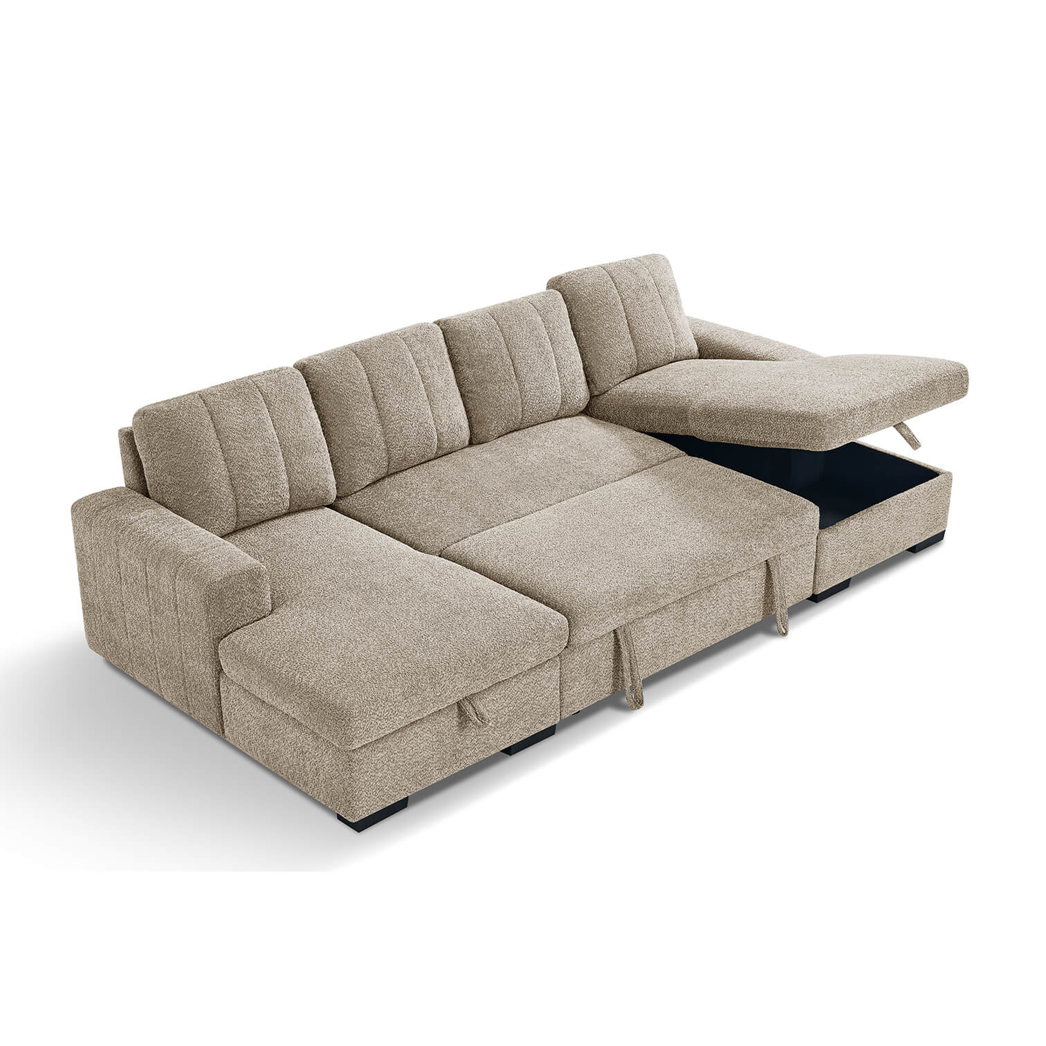 Rene Beige U Shape Corner Sofa