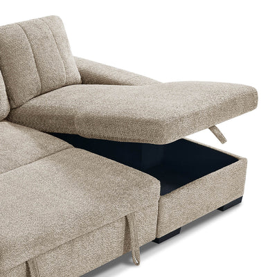Rene Beige U Shape Corner Sofa