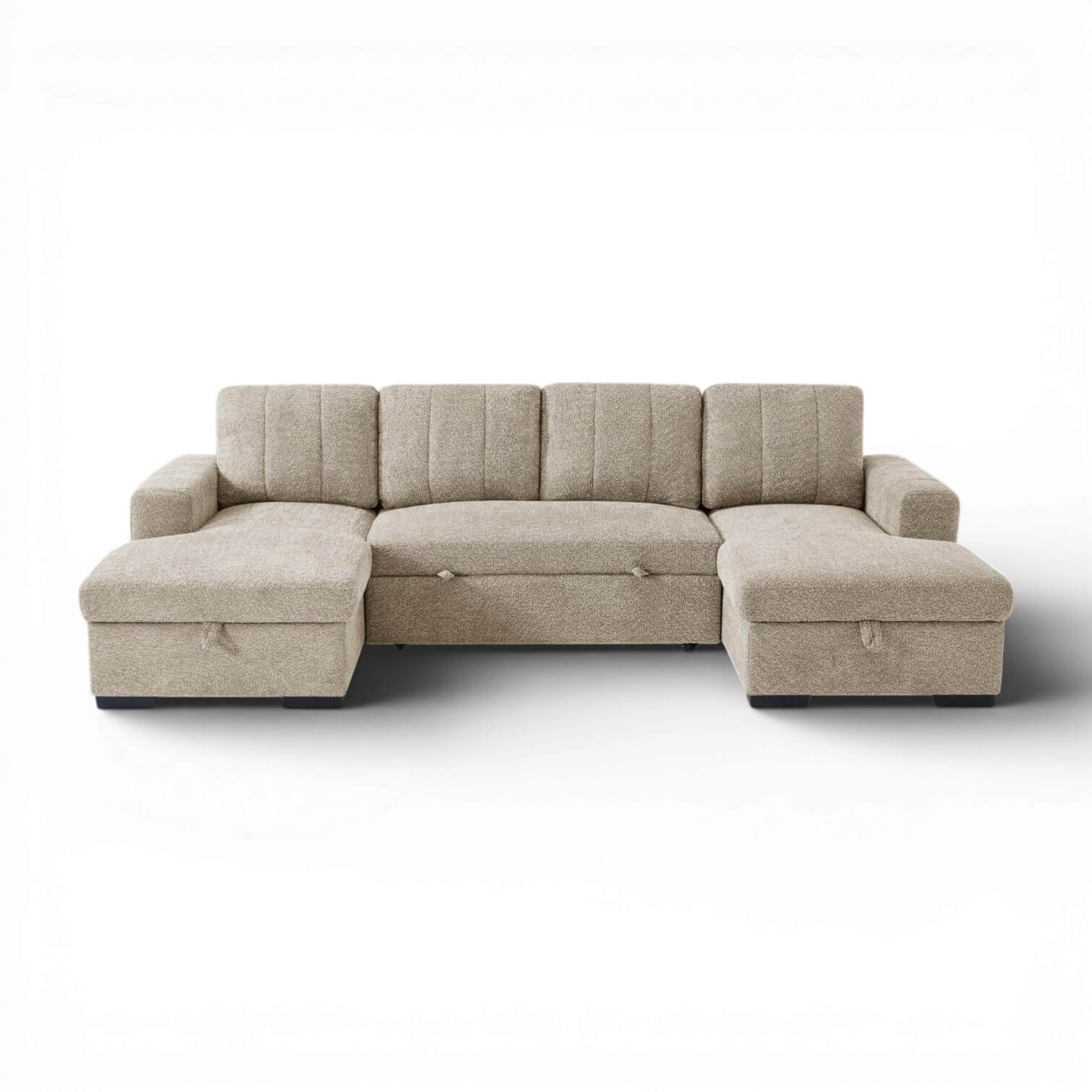 Rene Beige U Shape Corner Sofa