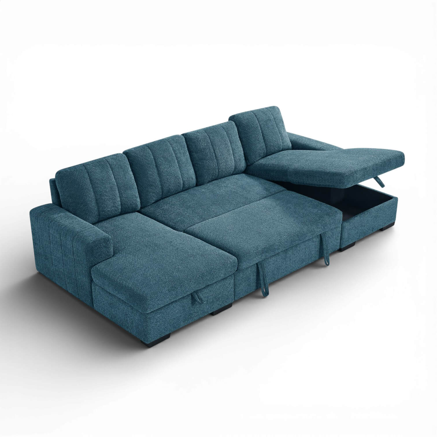 Rene Blue U Shape Corner Sofa