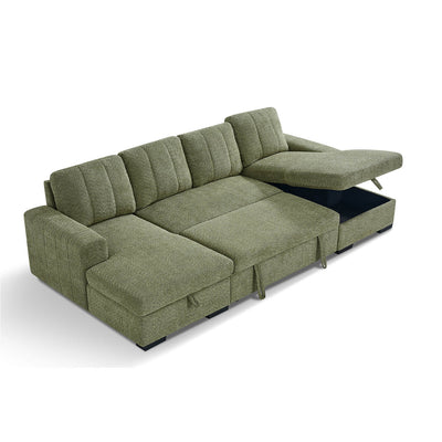 Rene Green U Shape Corner Sofa