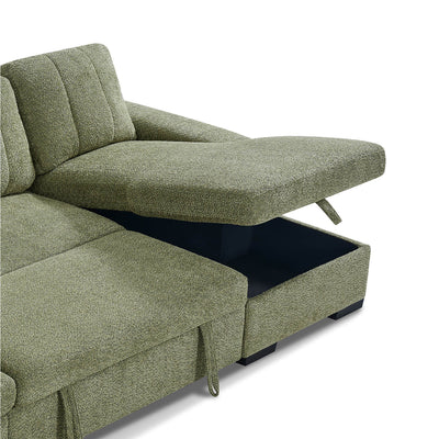Rene Green U Shape Corner Sofa