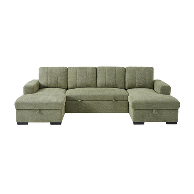 Rene Green U Shape Corner Sofa