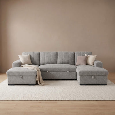 Rene Grey U Shape Corner Sofa
