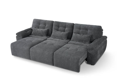 Rio Grey 3 Seater Power Slider Sofa Bed