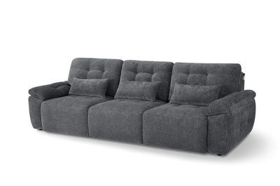 Rio Grey 3 Seater Power Slider Sofa Bed