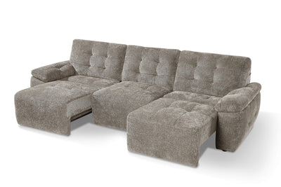 Rio Stone 3 Seater Power Slider Sofa Bed
