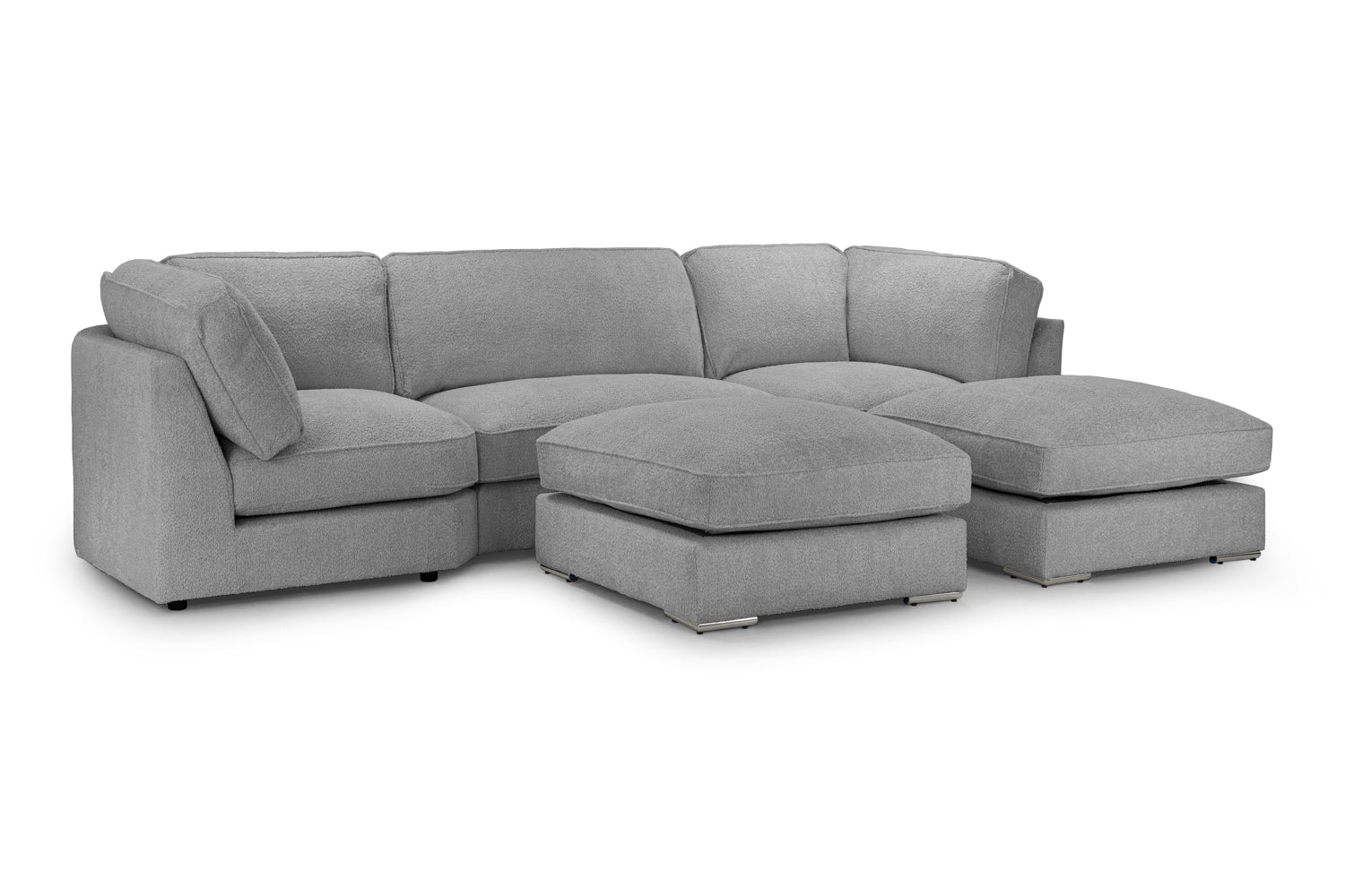 Sakina Grey U Shape Corner Sofa
