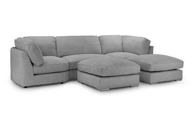 Sakina Grey U Shape Corner Sofa