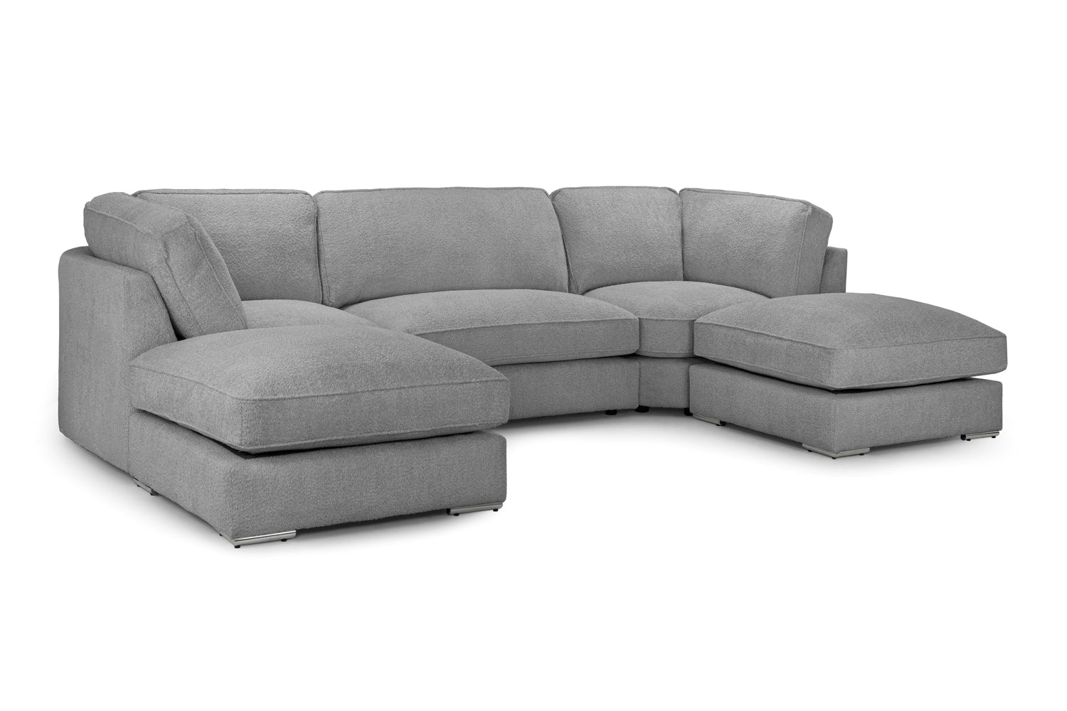Sakina Grey U Shape Corner Sofa