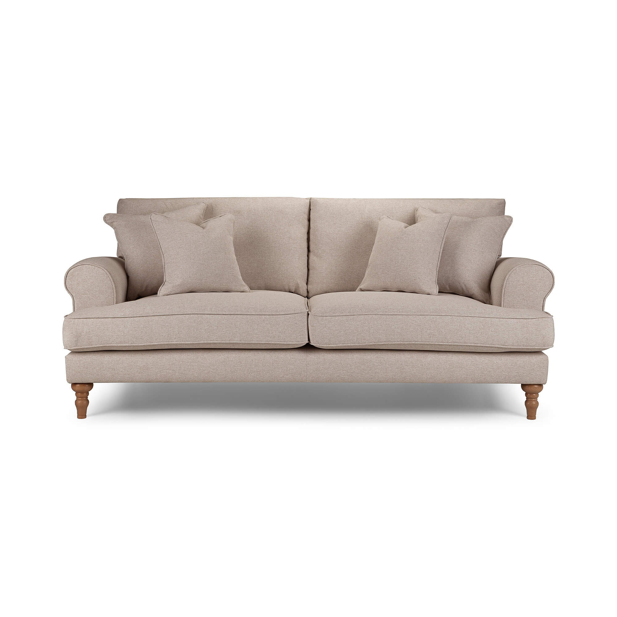 Sany Beige 3 Seater Sofa