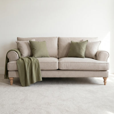 Sany Beige 3 Seater Sofa
