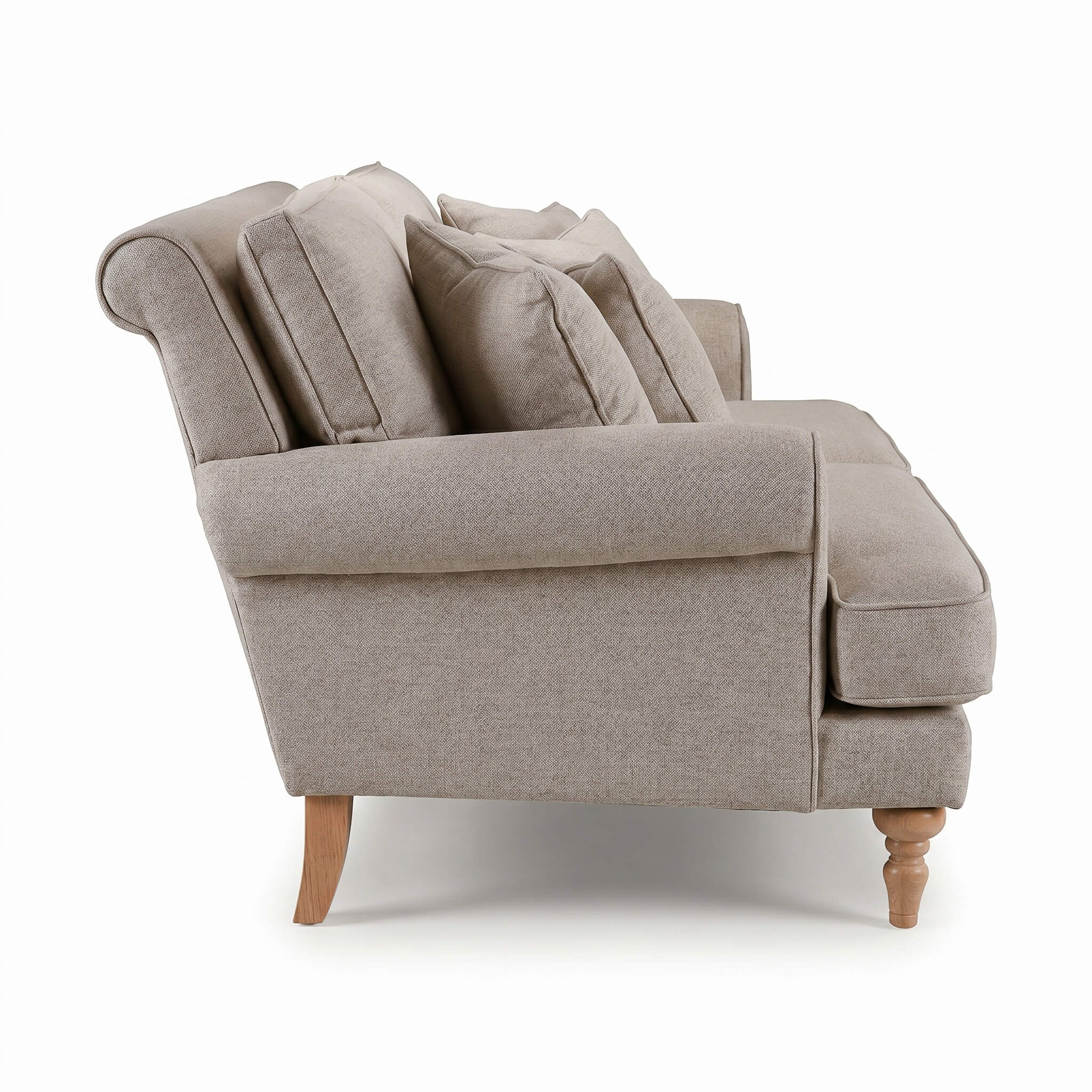 Sany Beige 4 Seater Sofa