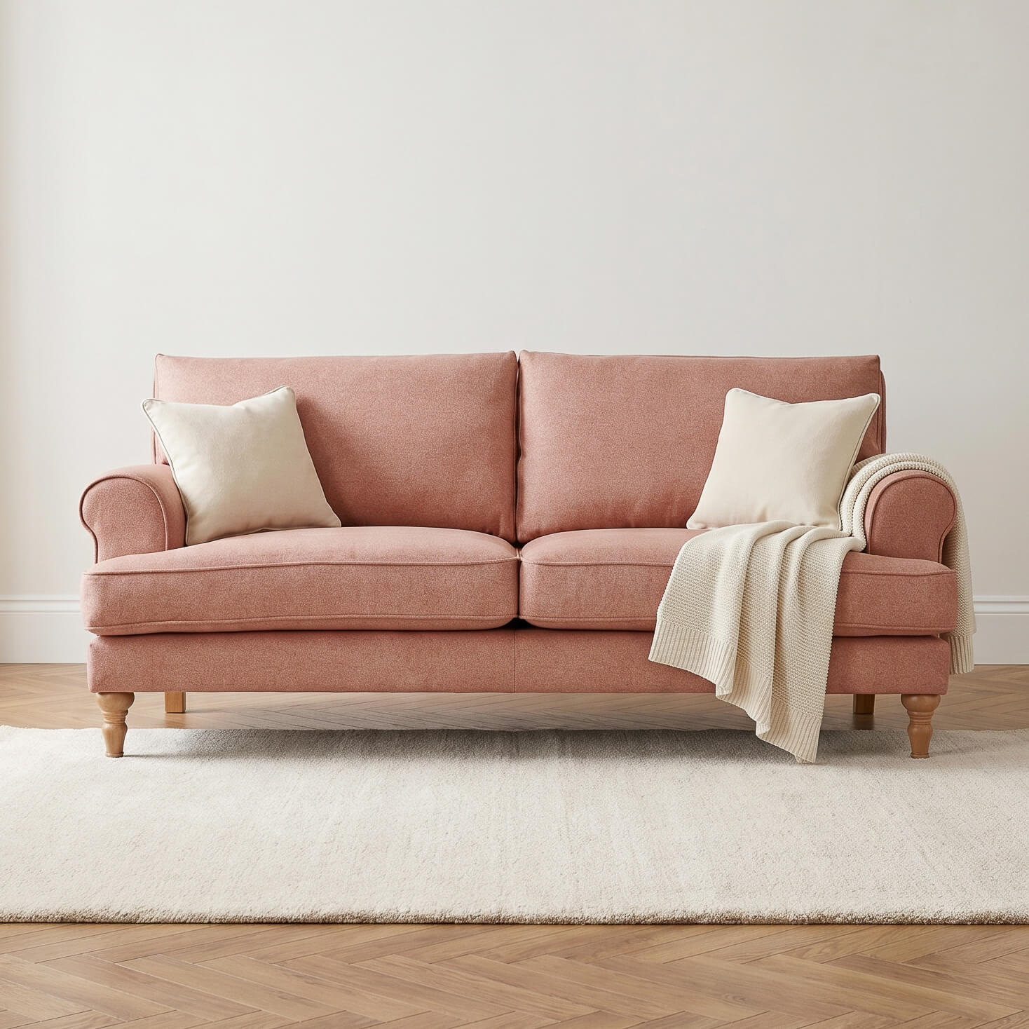 Sany Pink 3 Seater Sofa