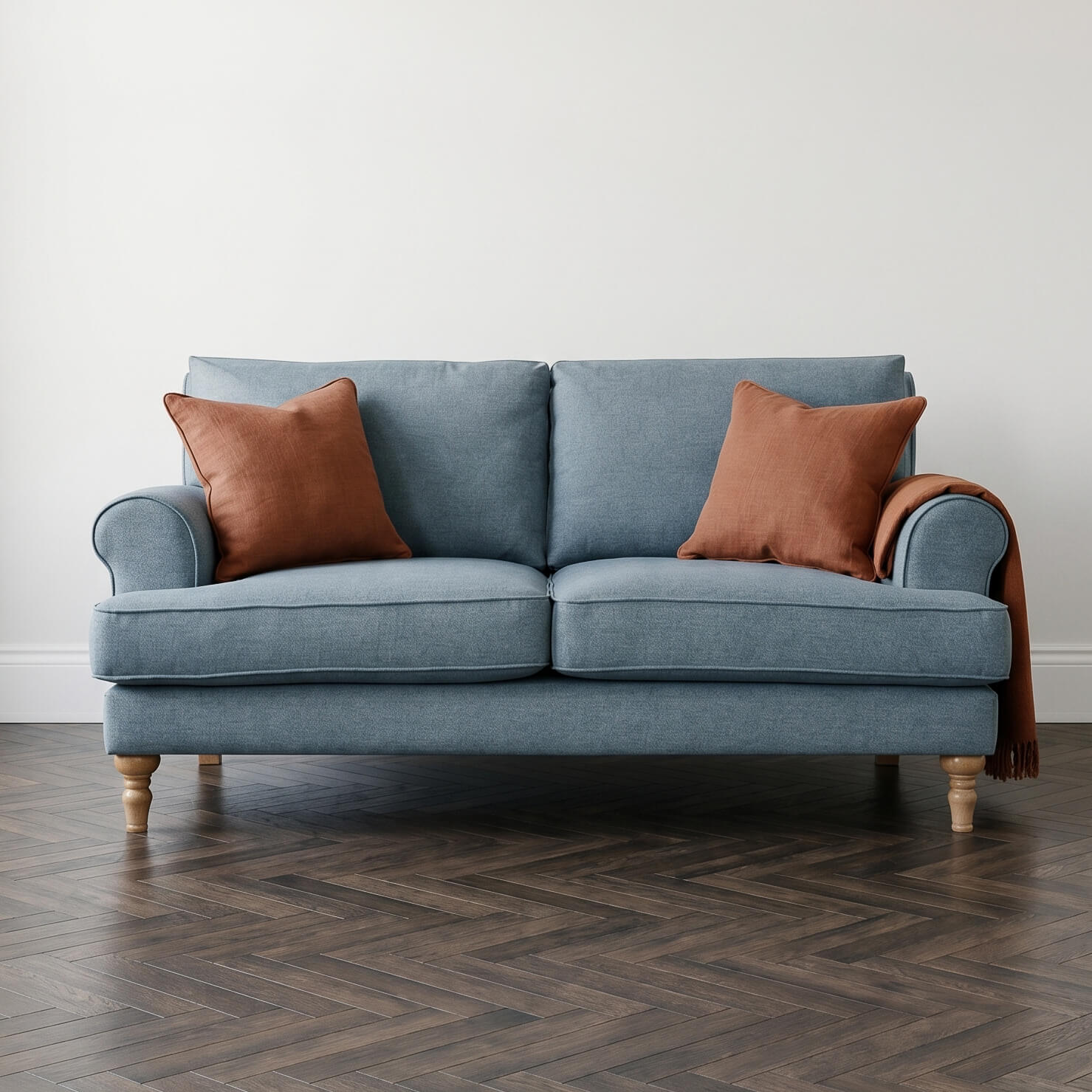 Sany Blue 2 Seater Sofa