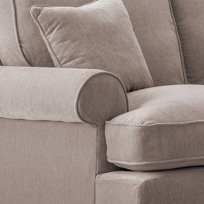 Sharika Beige Left Chaise Corner Sofa