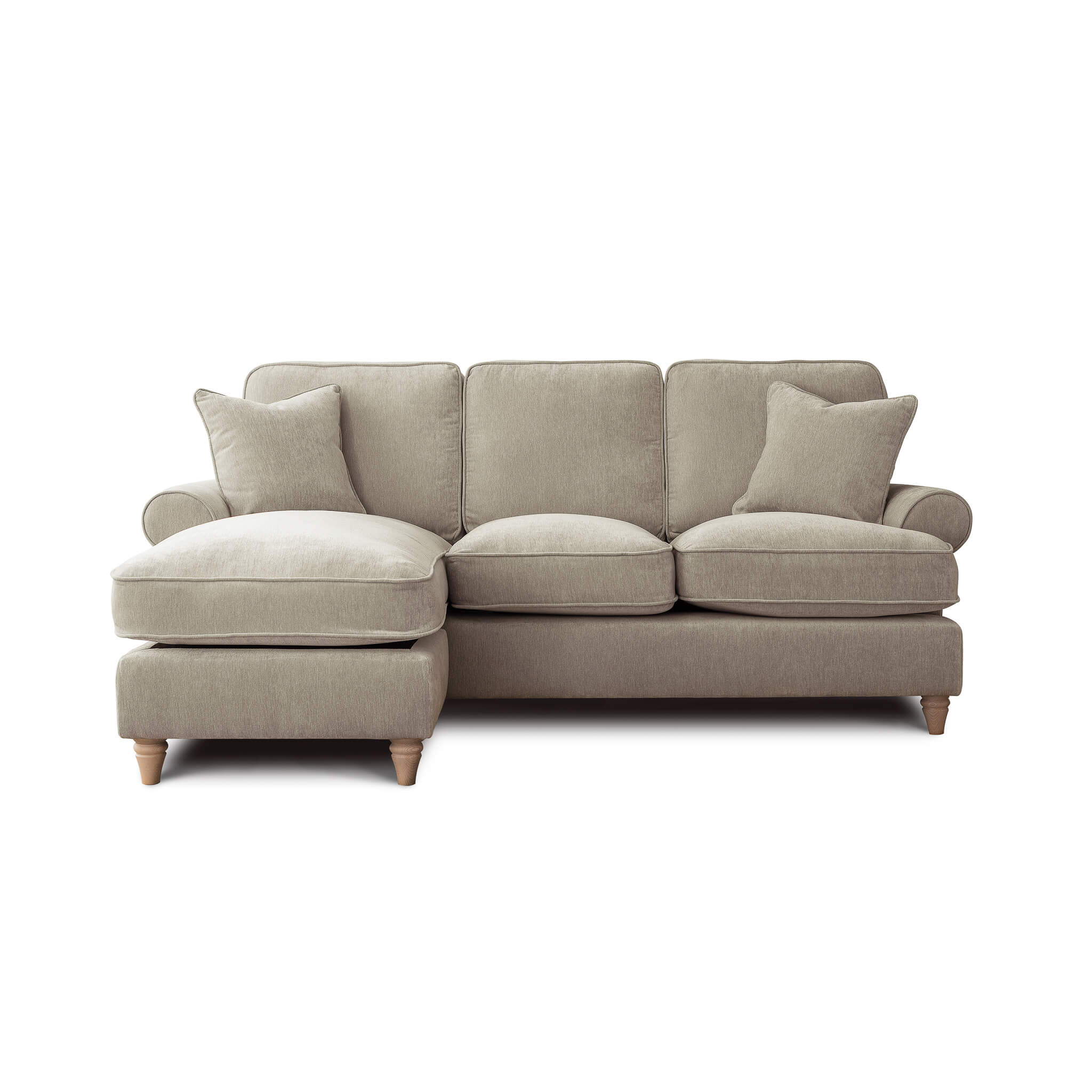 Sharika Beige Left Chaise Corner Sofa