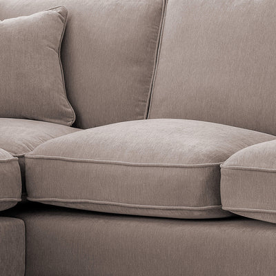 Sharika Beige Left Chaise Corner Sofa