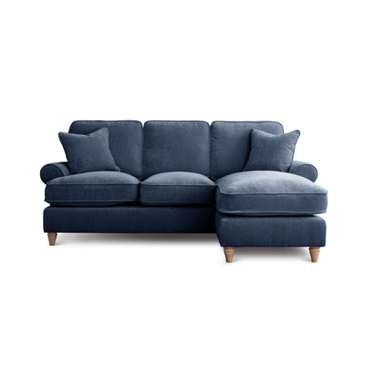 Sharika Blue Right Chaise Corner Sofa