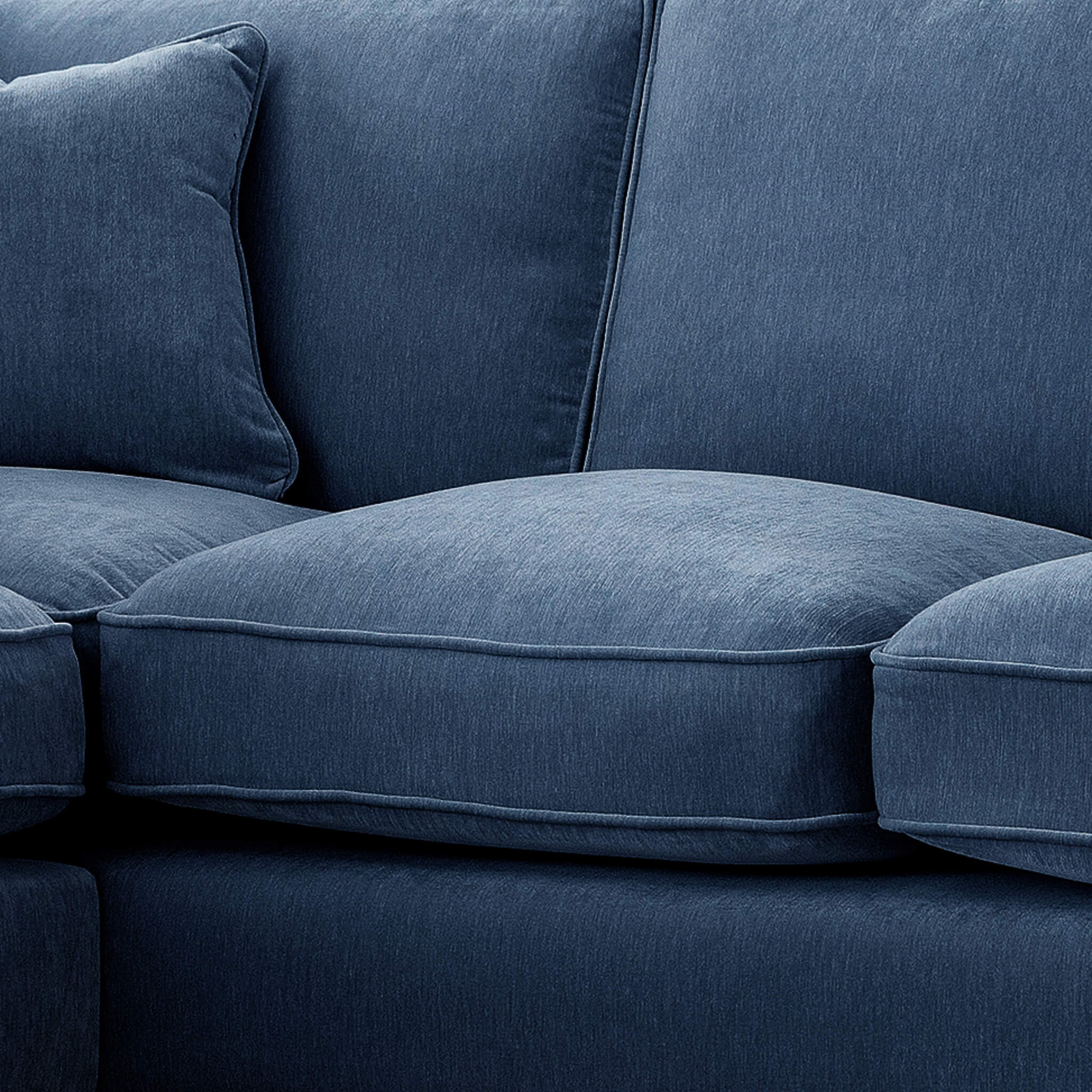Sharika Blue Right Chaise Corner Sofa