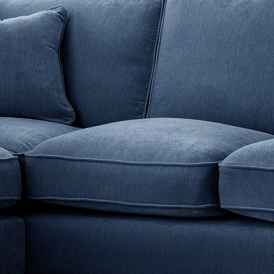 Sharika Blue Left Chaise Corner Sofa