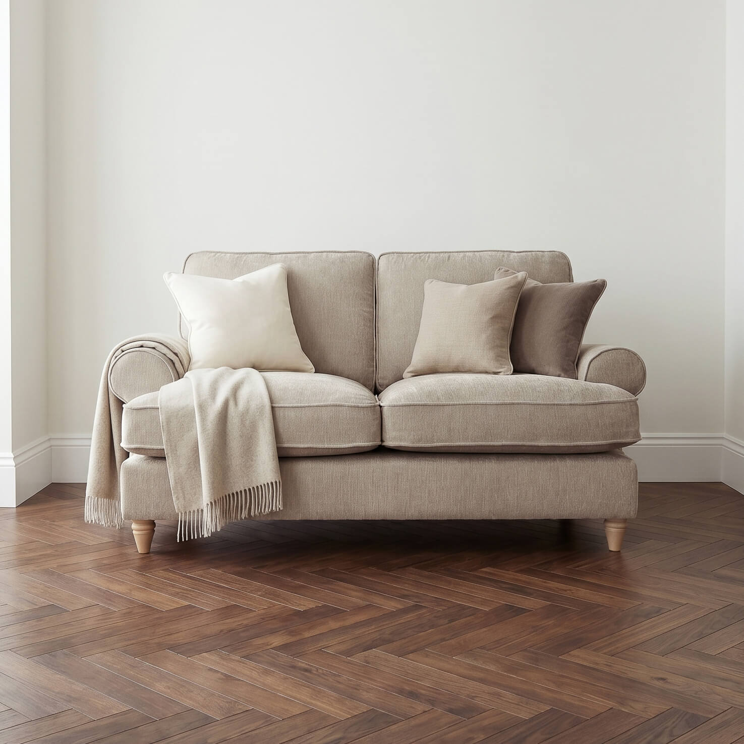 Sharika Beige 2 Seater Sofa