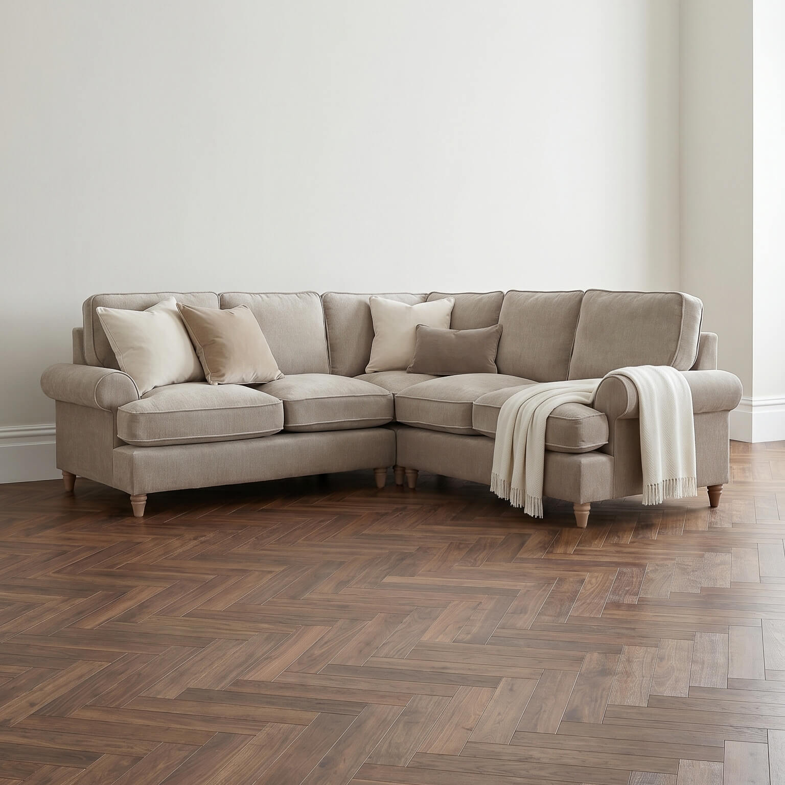 Sharika Beige Double Corner Sofa