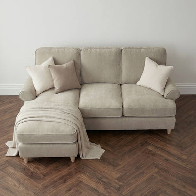 Sharika Beige Left Chaise Corner Sofa