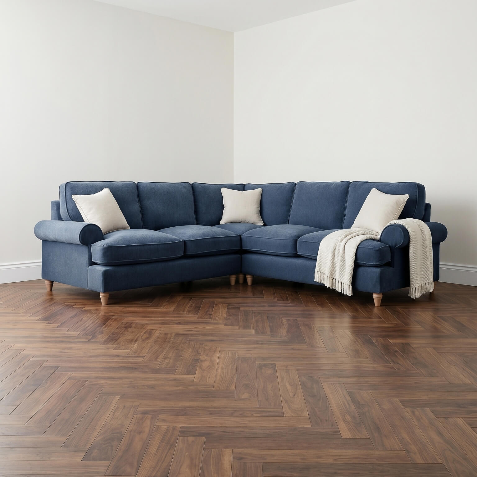Sharika Blue Double Corner Sofa