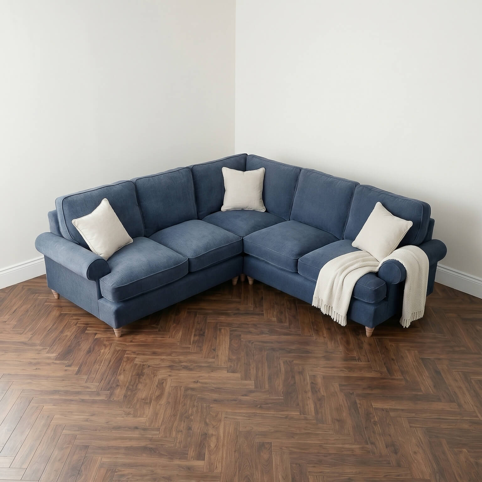 Sharika Blue Double Corner Sofa