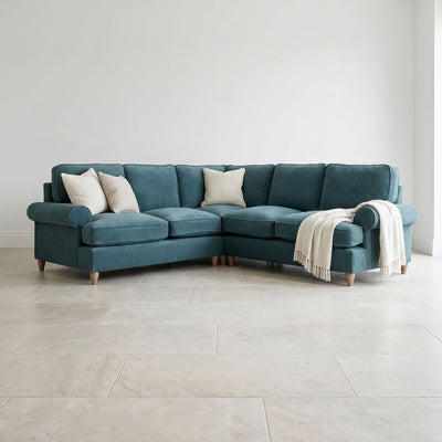 Sharika Teal Double Corner Sofa