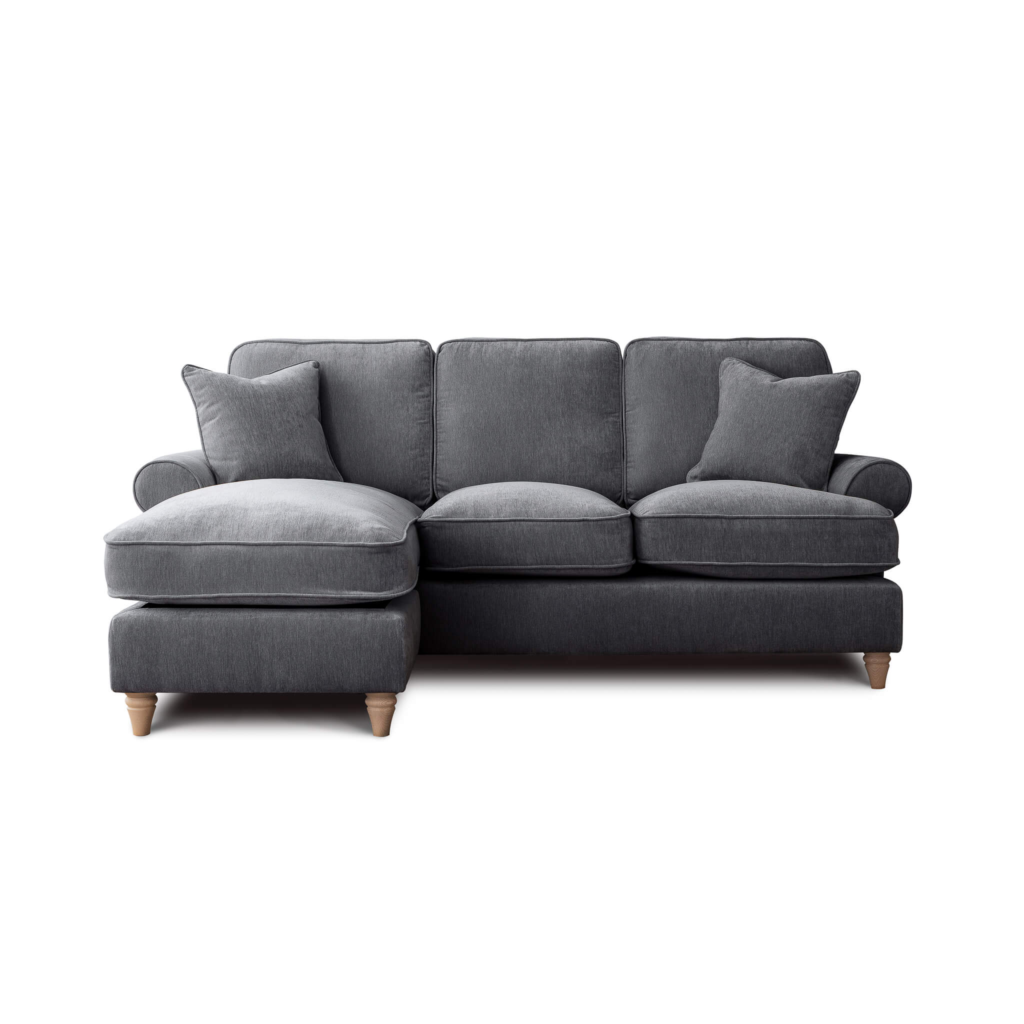 Sharika Grey Left Chaise Corner Sofa