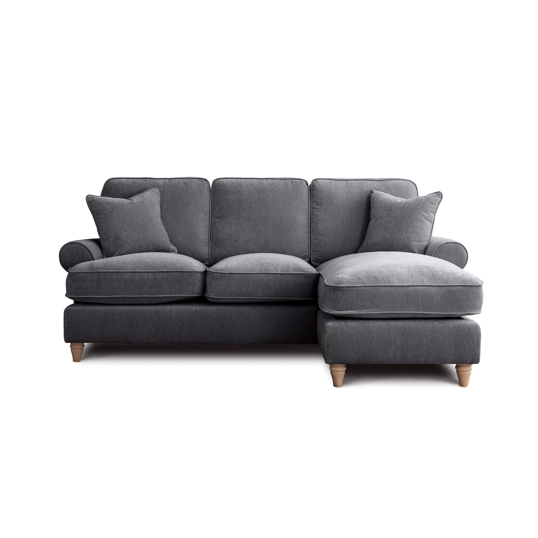 Sharika Grey Right Chaise Corner Sofa