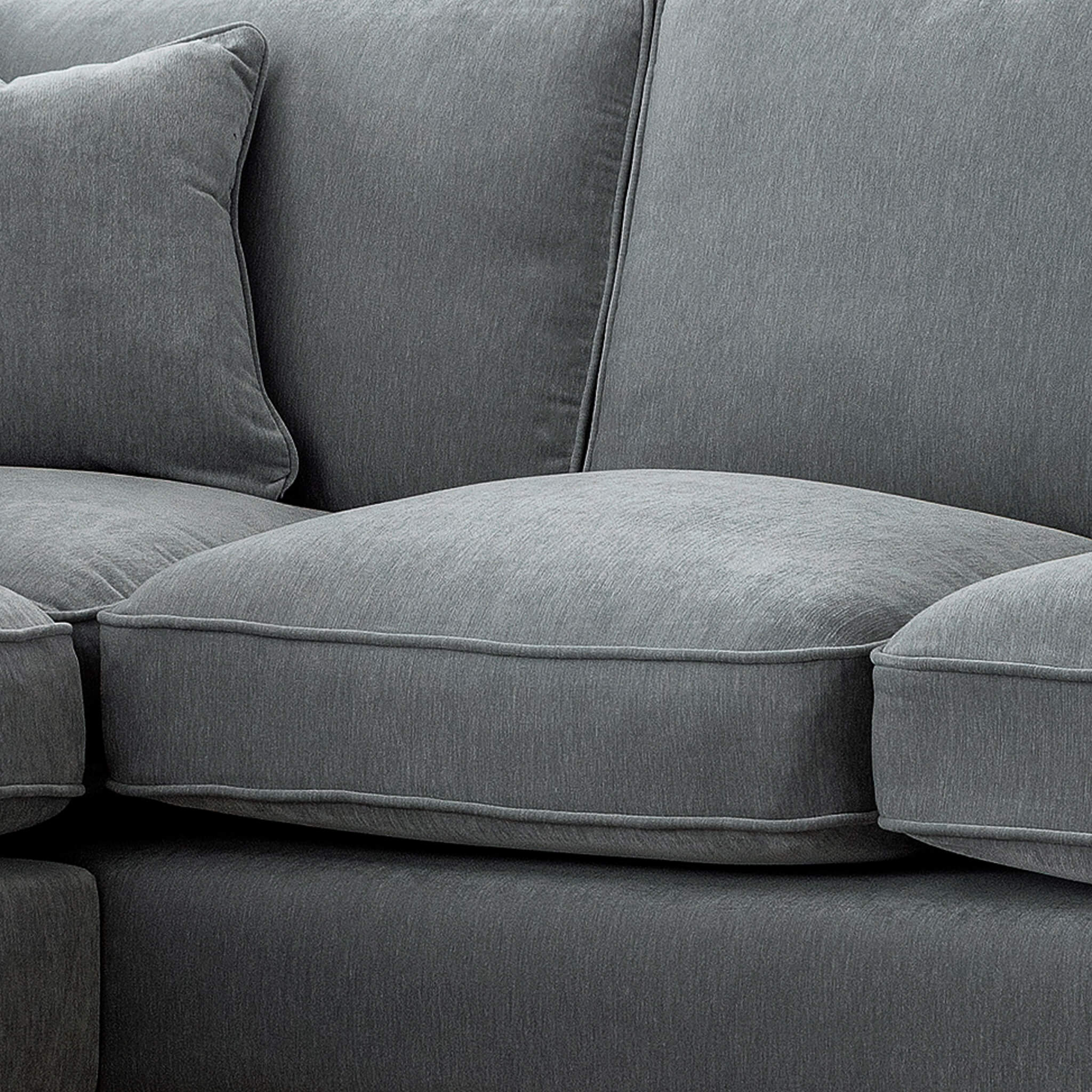 Sharika Grey Right Chaise Corner Sofa