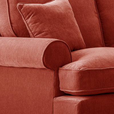 Sharika Red Left Chaise Corner Sofa