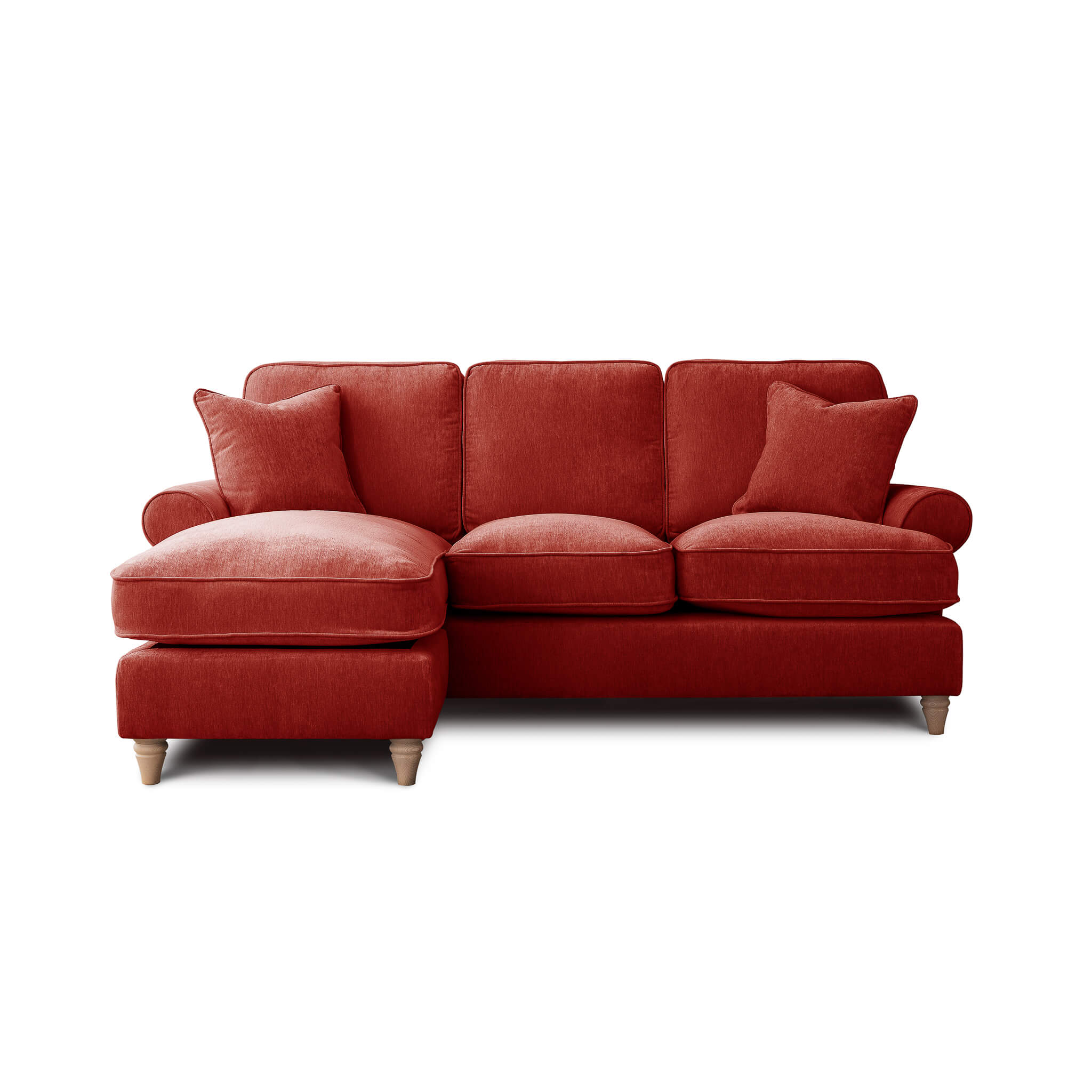 Sharika Red Left Chaise Corner Sofa