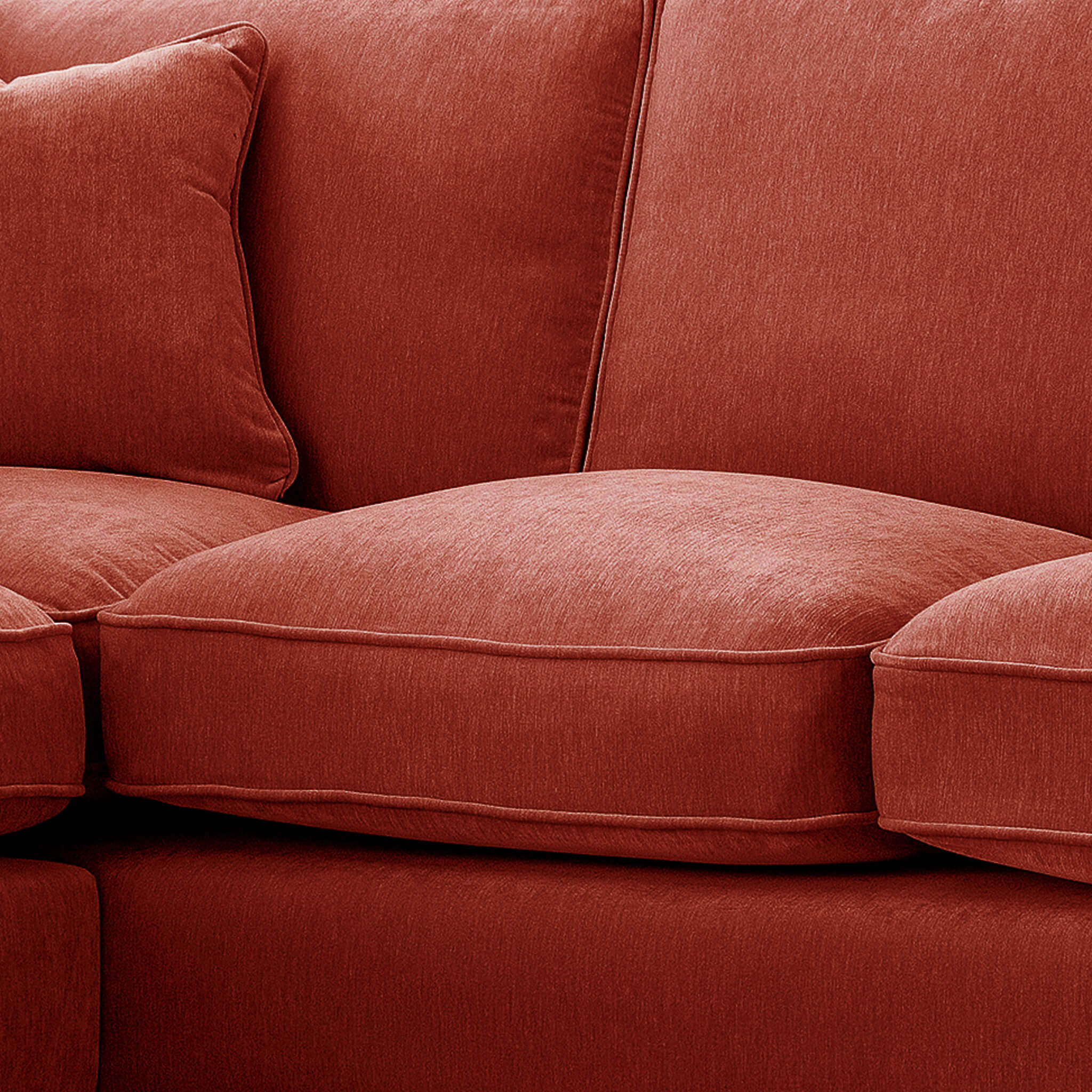 Sharika Red Left Chaise Corner Sofa