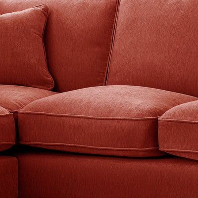 Sharika Red Left Chaise Corner Sofa
