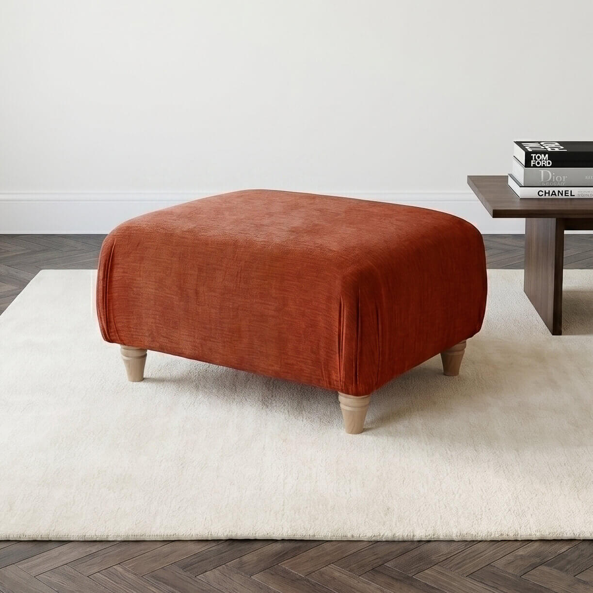 Sharika Red Footstool