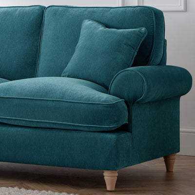 Sharika Teal Right Chaise Corner Sofa